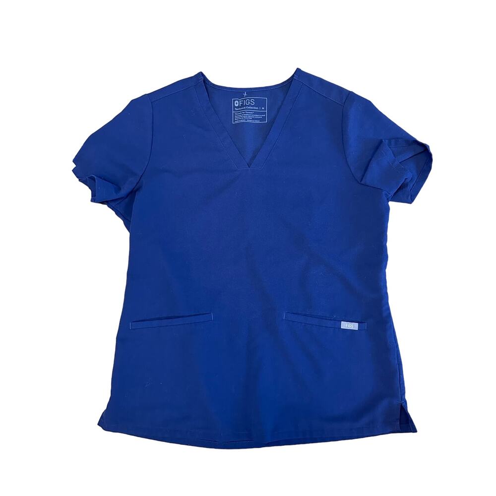 Figs Casma Three-Pocket Scrub Top NAVY Medium